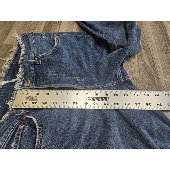 (3/$35) H&M &Denim Jeans Womens 32 High Waist Skinny Ankle Raw Hem Distressed - Picture 12 of 13